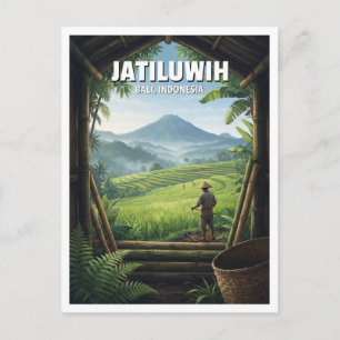 Jatiluwih Rice Terraces Penebel Indonesia Postcard