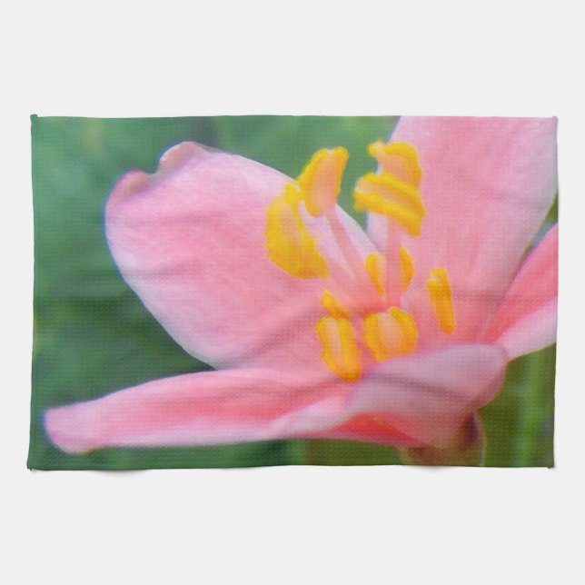 Jatropha Flower Closeup Towel (Horizontal)