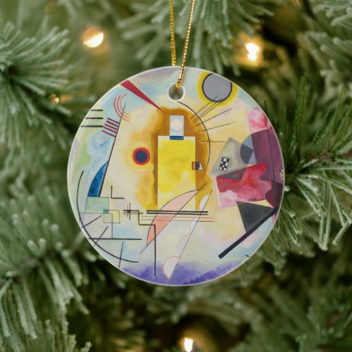 Jaune Rouge Bleu by Wassily Kandinsky Ceramic Ornament