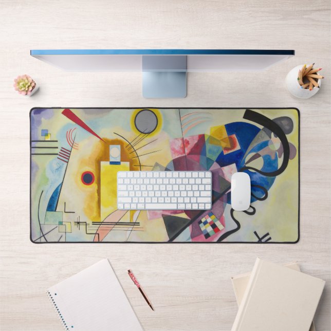 Jaune, Rouge, Bleu by Wassily Kandinsky Desk Mat (Office 1)