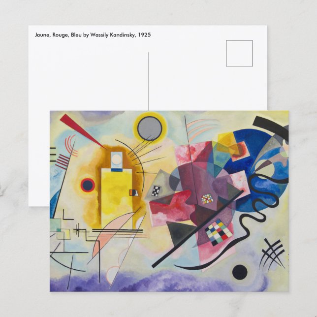Jaune, Rouge, Bleu by Wassily Kandinsky Postcard (Front/Back)