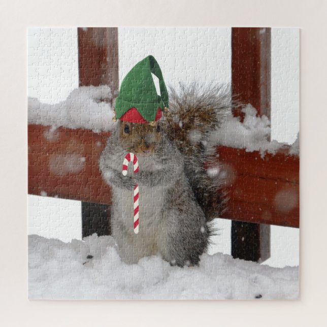 Jaunty Elf Squirrel Puzzle (Vertical)