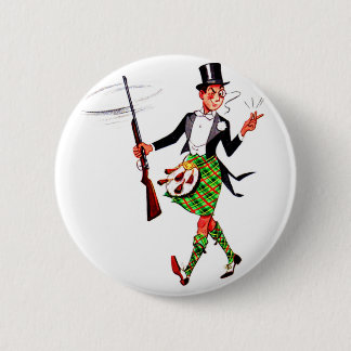 jaunty Scotsman with rifle Button