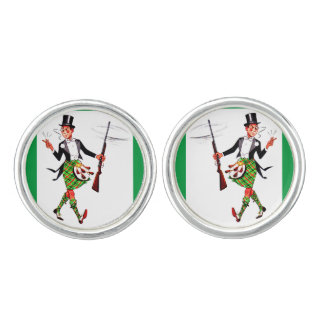 jaunty Scotsman with rifle Cufflinks