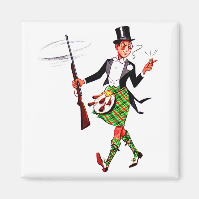 jaunty Scotsman with rifle Magnet (Front)
