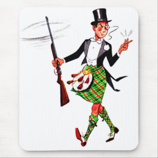 jaunty Scotsman with rifle Mouse Pad