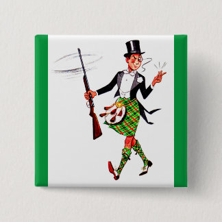 jaunty Scotsman with rifle Pinback Button