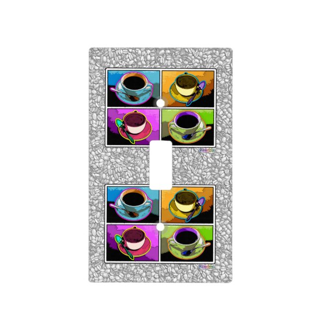 Java Addiction COFFEE ART Light Switch Cover (Front)