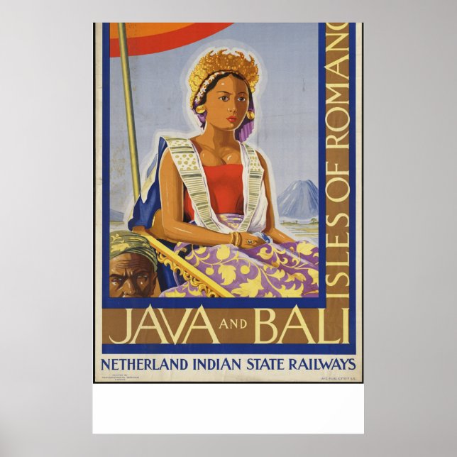 Java Bali Vintage Travel Poster Ad Retro Prints (Front)