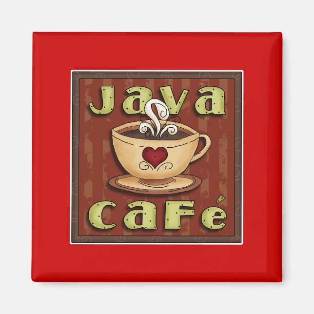 java cafe magnet (Front)