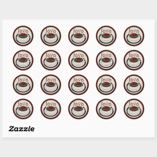 Java Classic Round Sticker | Zazzle