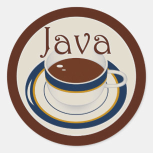 Java Classic Round Sticker