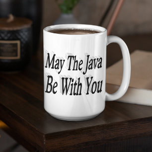 Java funny coffee quote black text giant coffee mug