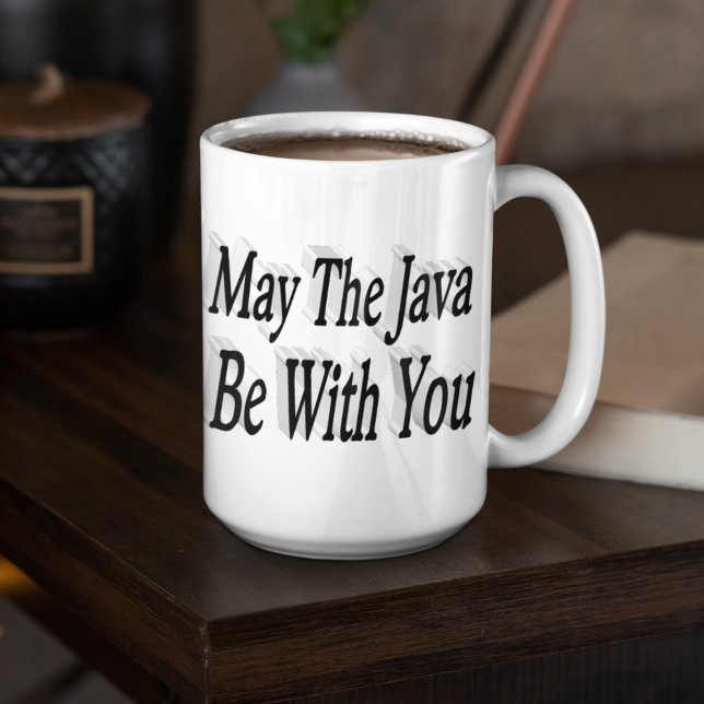 Java funny coffee quote black text giant coffee mug (Creator Uploaded)