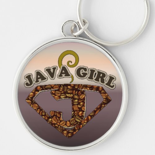 Java Girl Coffee Humor Key Chain