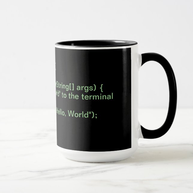 Java - "Hello World" Cup (Right)