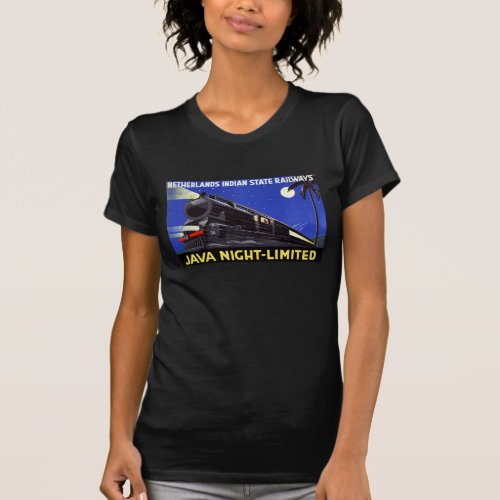 Java Indonesia Vintage Travel Poster Restored T_Shirt