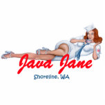 Java Jane Key Chain Statuette<br><div class="desc">A Photo Cut out of Java jane made into a very nice key chain</div>