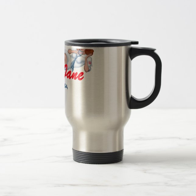 Java Jane Stainless Steel Traveler Mug (Right)