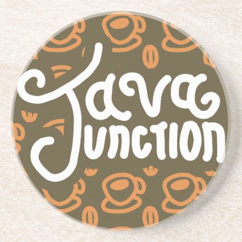 Java Junction Coaster Coffee Pattern Brown