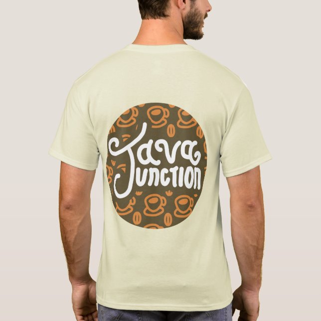 Java Junction Coffee and Bean Shirt Brown Backside (Back)
