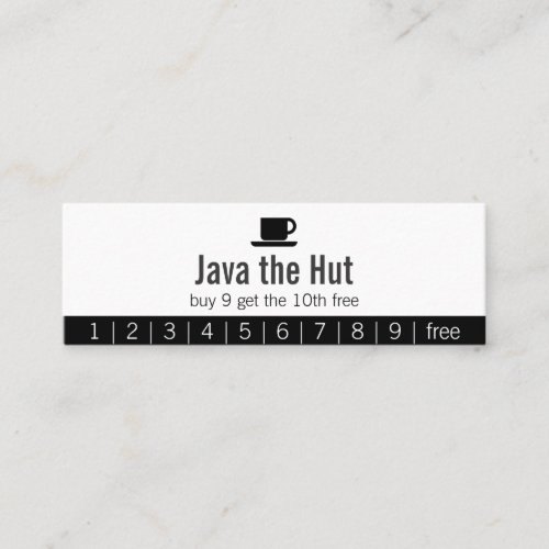 Java Logo Drink Punch Card Business Card Templates