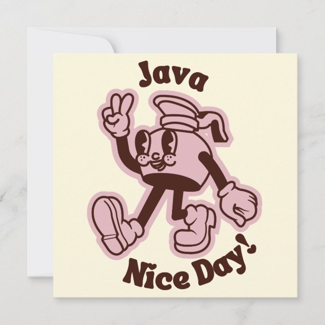Java Nice Day Coffee Slogan Blank Card (Front)