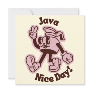 Java Nice Day Coffee Slogan Blank Card
