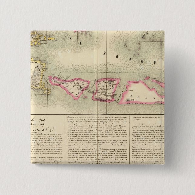 Java Oceania no 27 Pinback Button (Front)