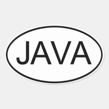 Java Oval Sticker by Middlemind at Zazzle