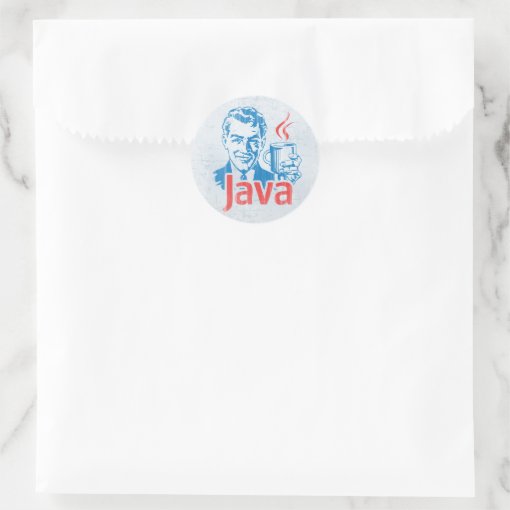 Java Programmer Classic Round Sticker | Zazzle