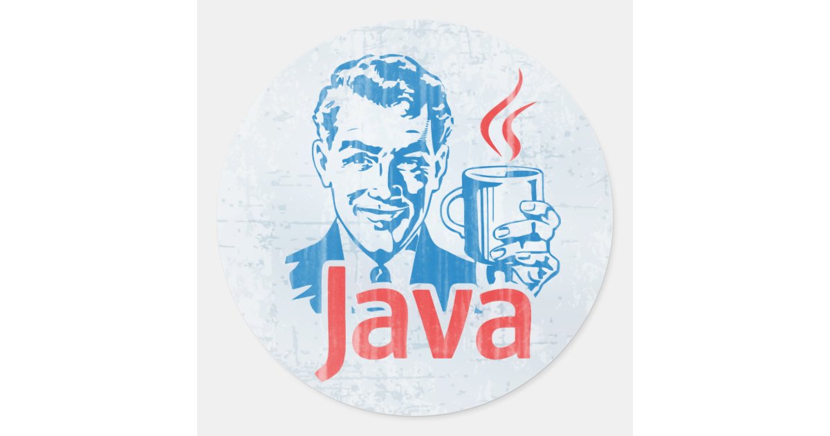 Java Programmer Classic Round Sticker | Zazzle