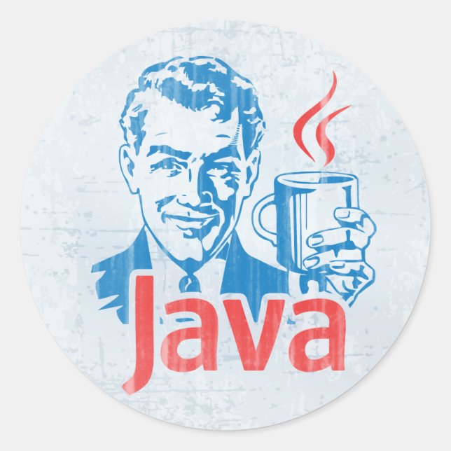 Java Programmer Classic Round Sticker (Front)
