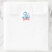 Java Programmer Gift Classic Round Sticker | Zazzle