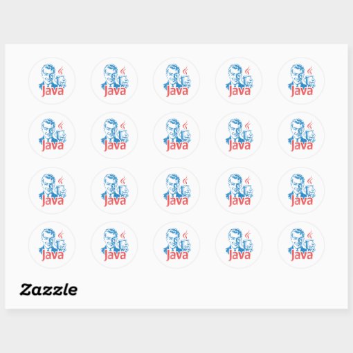 Java Programmer Gift Classic Round Sticker | Zazzle