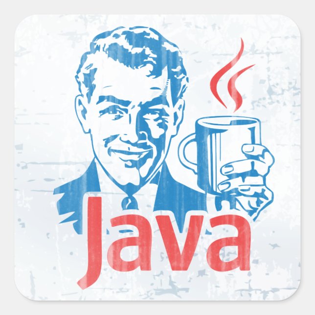 Java Programmer Square Sticker (Front)