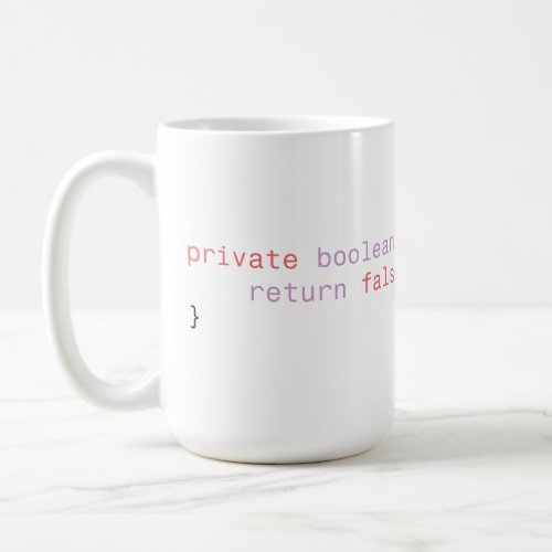 Java snippet code coffee mug