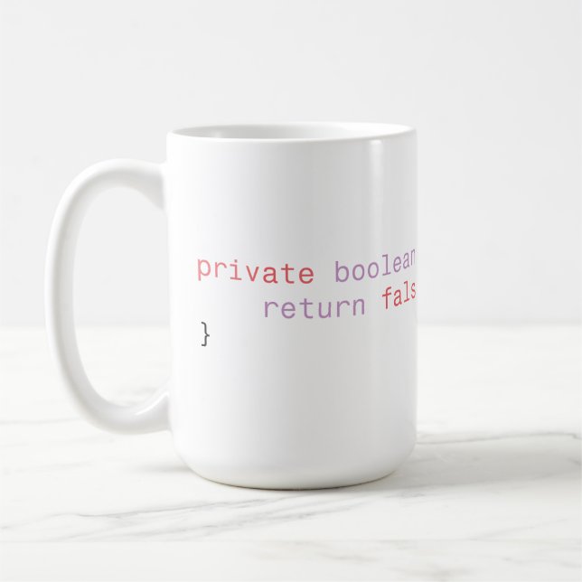 Java snippet code coffee mug (Left)