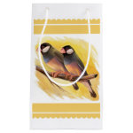 Java Sparrow Finches Realistic Painting Gift Bag
