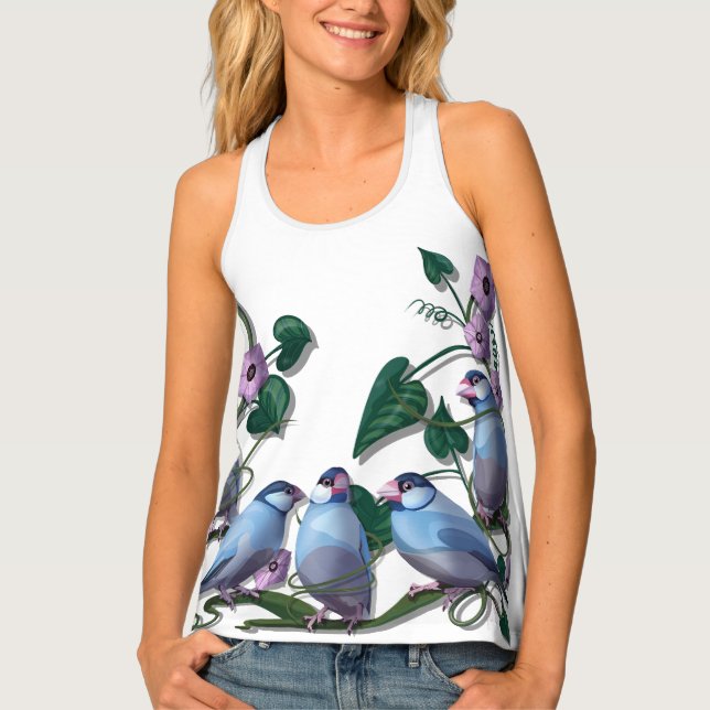 Java sparrows  tank top (Front)