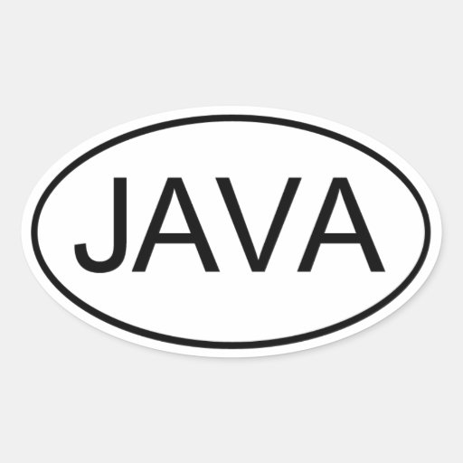 JAVA OVAL STICKER | Zazzle