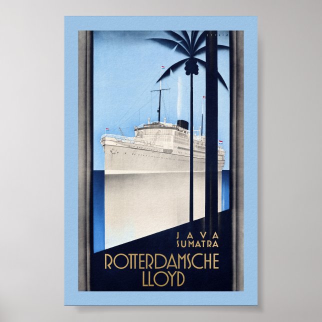Java Sumatra Rotterdamsche Lloyd Vintage Poster (Front)