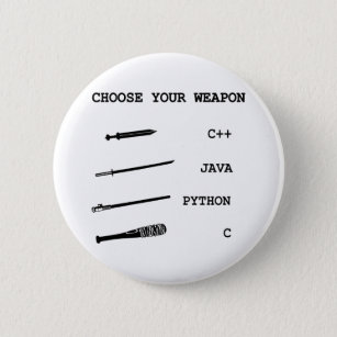 Java vs C++ vs Python vs C Programming Language Button