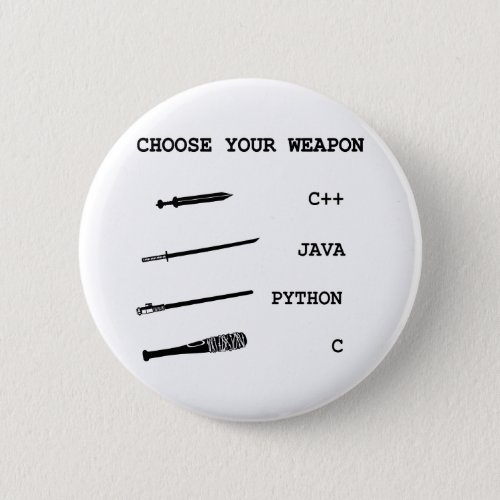 Java vs C vs Python vs C Programming Language Button