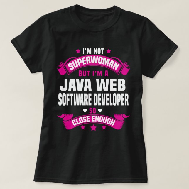 Java Web Software Developer T-Shirt (Design Front)