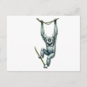 Javan Gibbon Hanging Art Sticker - WayanGallery Ba Postcard