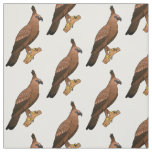 Javan hawk eagle bird cartoon illustration fabric
