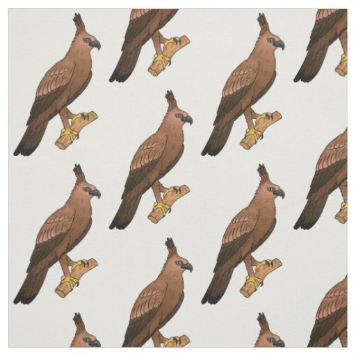 Javan hawk eagle bird cartoon illustration fabric