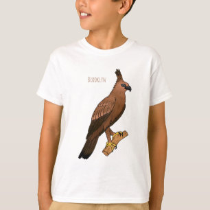 Javan hawk eagle bird cartoon illustration T-Shirt
