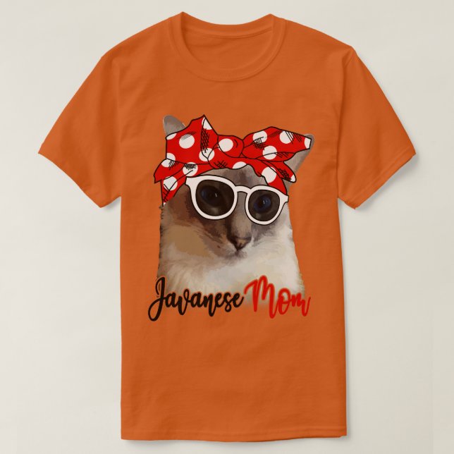 Javanese Cat Shirt Javanese Cat Mom Bandana (Design Front)